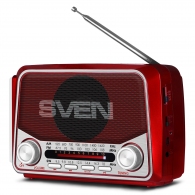 Boxa portabila SVEN SRP-150, Red / 3W / Bluetooth / FM/AM/SW Radio / USB / microSD thumbnav 1