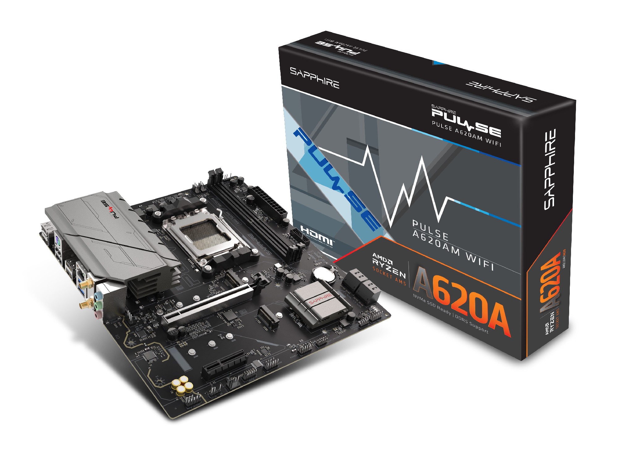 Материнская плата SAPPHIRE PULSE A620AM/ AM5 / A620 / DDR5 / mATX photo 1