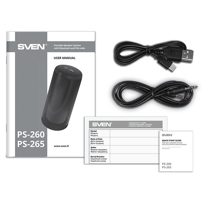 Boxe portabile Bluetooth SVEN PS-260 / 10W RMS / TWS / RGB 12 lighting modes with Night Light / FM tuner / USB & microSD / Black photo 9