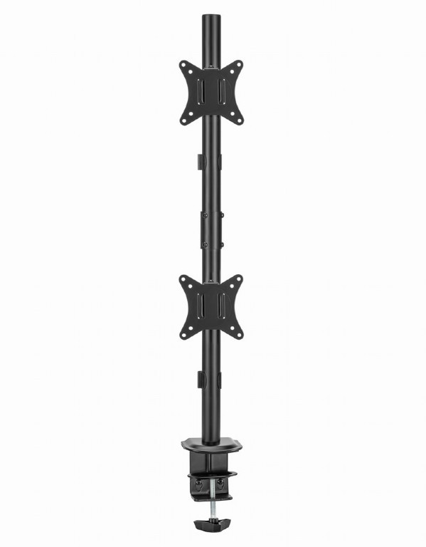 Suport vertical de birou reglabil pentru 2 display-uri, 17”-32” Gembird MA-D2-02 photo 3