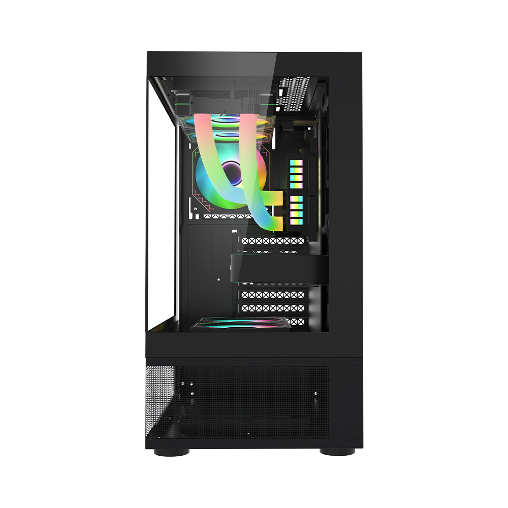 Carcasa Gaming 1STPLAYER Mi7-A / no PSU / Side-Window / 3x120mm / ATX / Black photo 3