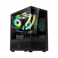 Carcasa Gaming 1STPLAYER Mi7-A / no PSU / Side-Window / 3x120mm / ATX / Black thumbnav 2