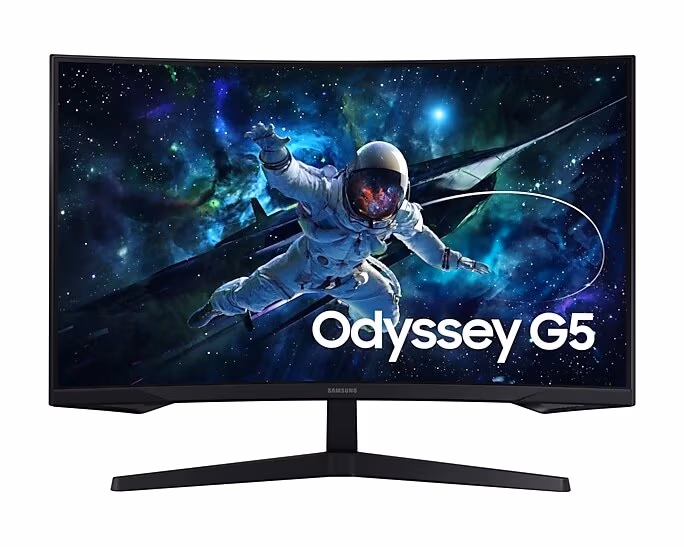 31.5” Monitor Gaming SAMSUNG Odyssey G5 G55C/ QHD/ Curved/ 165Hz/ 1ms/ Black 
