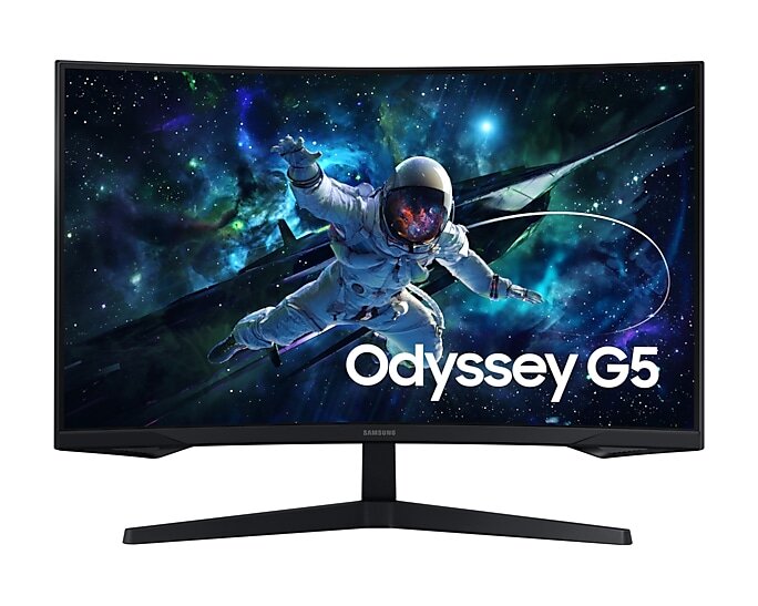 31.5” Monitor Gaming SAMSUNG Odyssey G5 G55C/ QHD/ Curved/ 165Hz/ 1ms/ Black photo 1