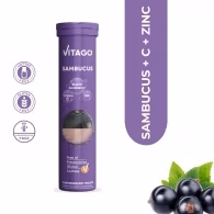 Витамин Vitago Sambucus, Vitamin C, Zinc /  20 Шипучих Таблеток
