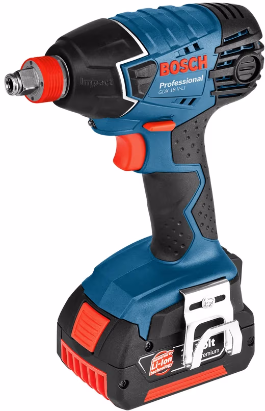 Аккумуляторный ударный гайковерт Bosch GDX 18 V-Li 2x4.0 Ah L-Boxx, 06019B8104