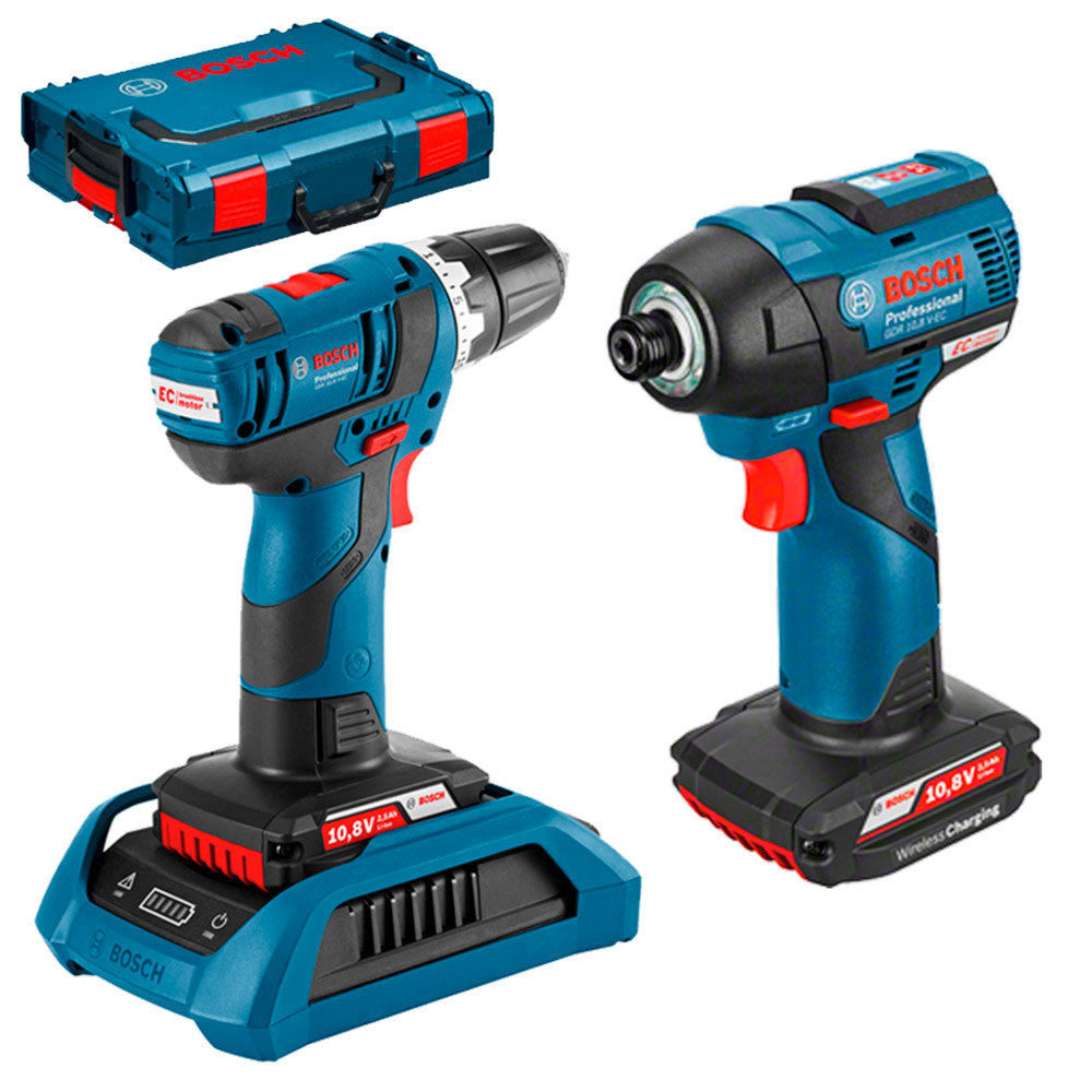 Set surubeinita si clichet Bosch Set wireless GSR12V-20 / GDR 12V-100 2x2.5Ah, 06019E0004  photo 1