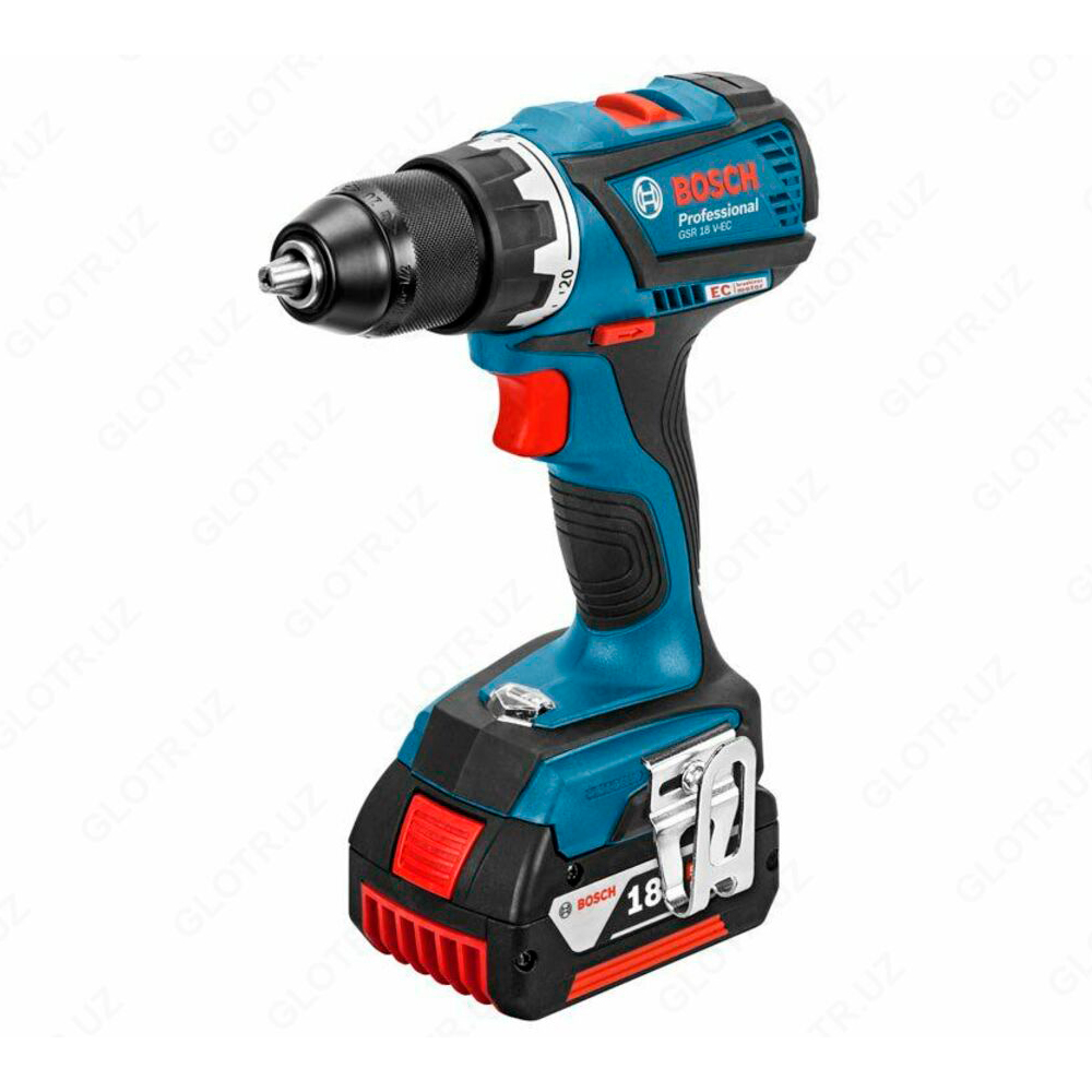 Аккумуляторная дрель-шуруповерт Bosch GSB 18V-EC 2x5.0Ah, 06019E9104 photo 1