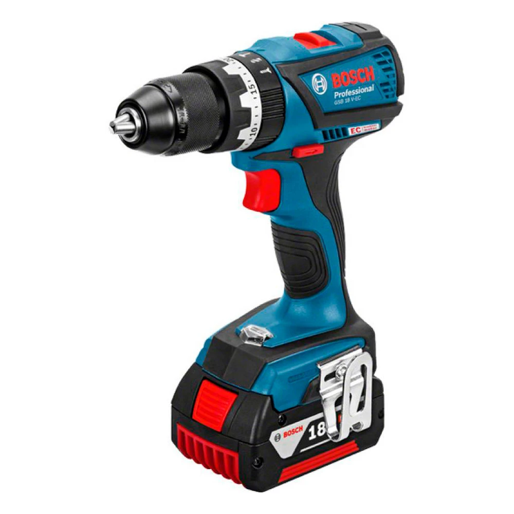 Masina de gaurit si insurubat  cu acumulator Bosch GSB 18V-EC 2x5.0Ah, 06019E9104