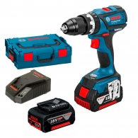 Аккумуляторная дрель-шуруповерт Bosch GSB 18V-EC 2x5.0Ah, 06019E9104 thumbnav 2
