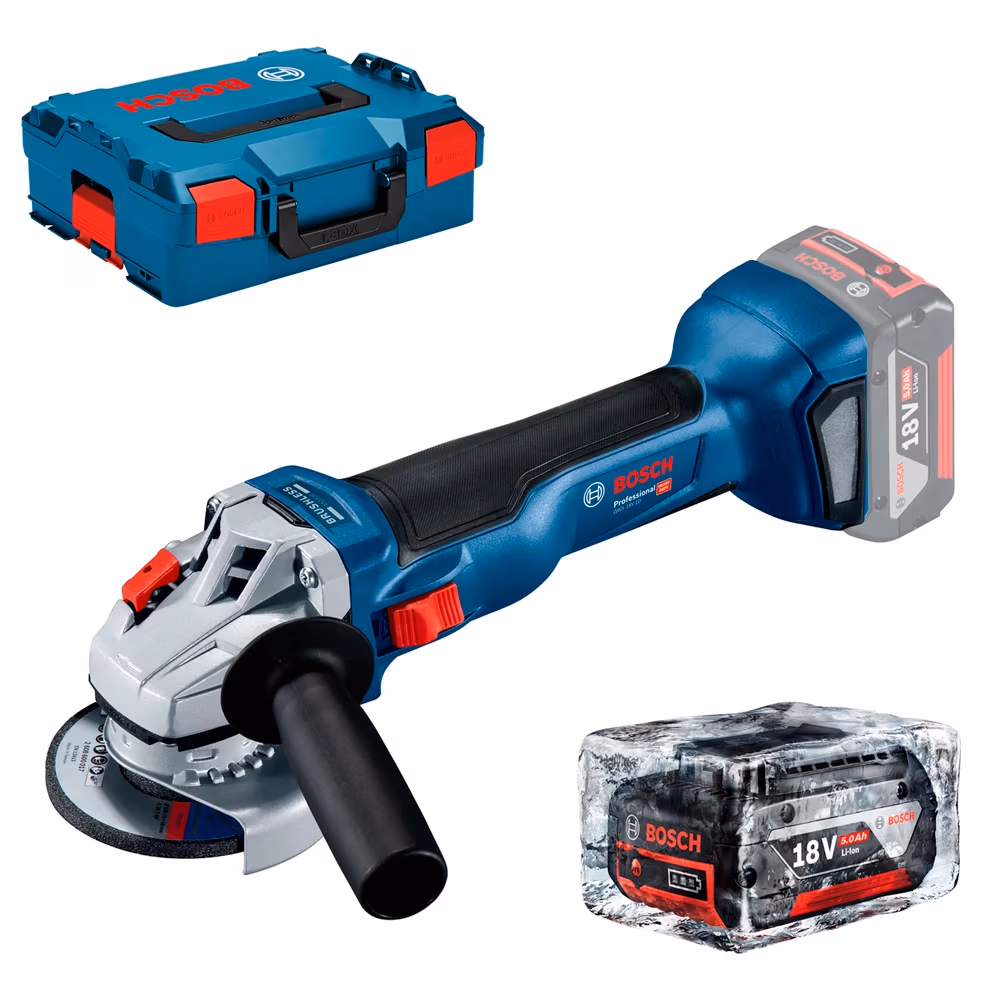 Угловая шлифмашина Bosch GWS 18V-10 2x5.0Ah, 06019J4004