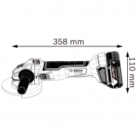 Угловая шлифмашина Bosch GWS 18V-10 2x5.0Ah, 06019J4004 thumbnav 3