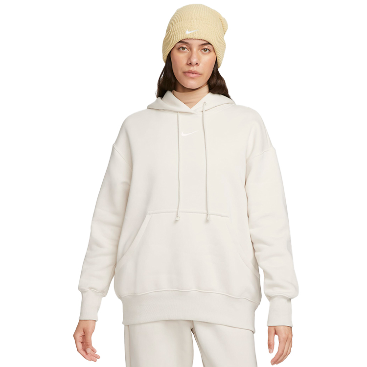 Hanorac Nike W NSW STYLE FLC PO HOODIE OS XL Alb Femei photo 2