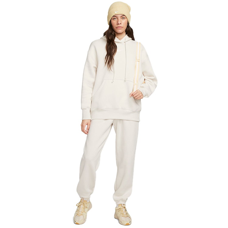 Hanorac Nike W NSW STYLE FLC PO HOODIE OS XL Alb Femei photo 4