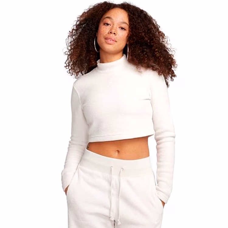 Толстовка Nike W NSW PHNX PLSH LS CROP TOP