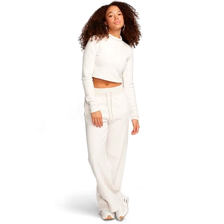 Hanorac Nike W NSW PHNX PLSH LS CROP TOP XS Alb Femei photo 2