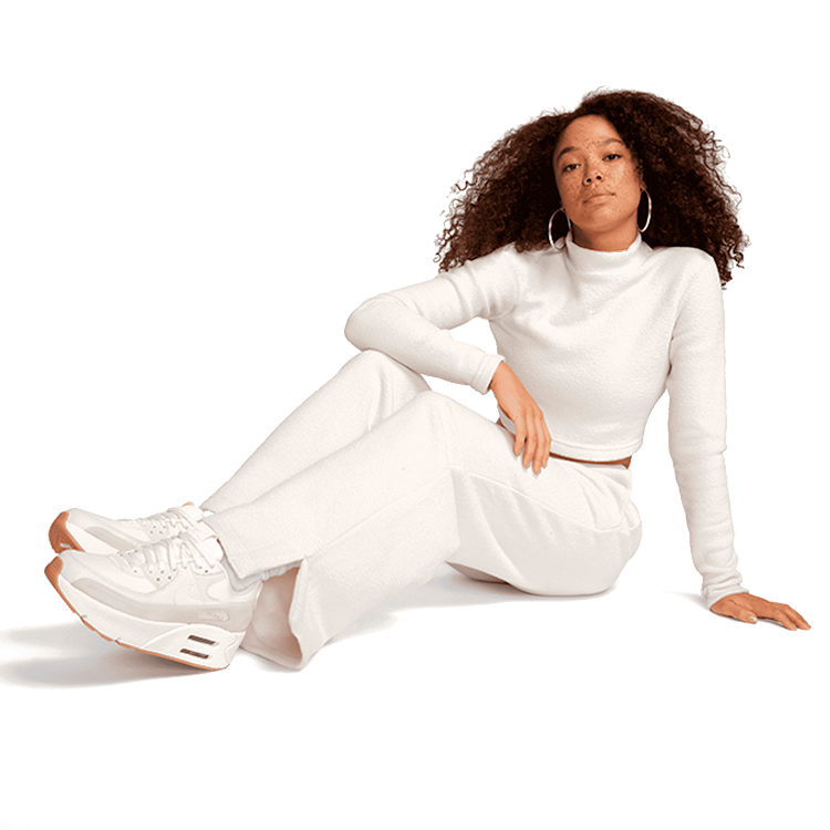 Брюки Nike W NSW PHNX PLSH HR PANT WIDE M Белый Женский photo 4