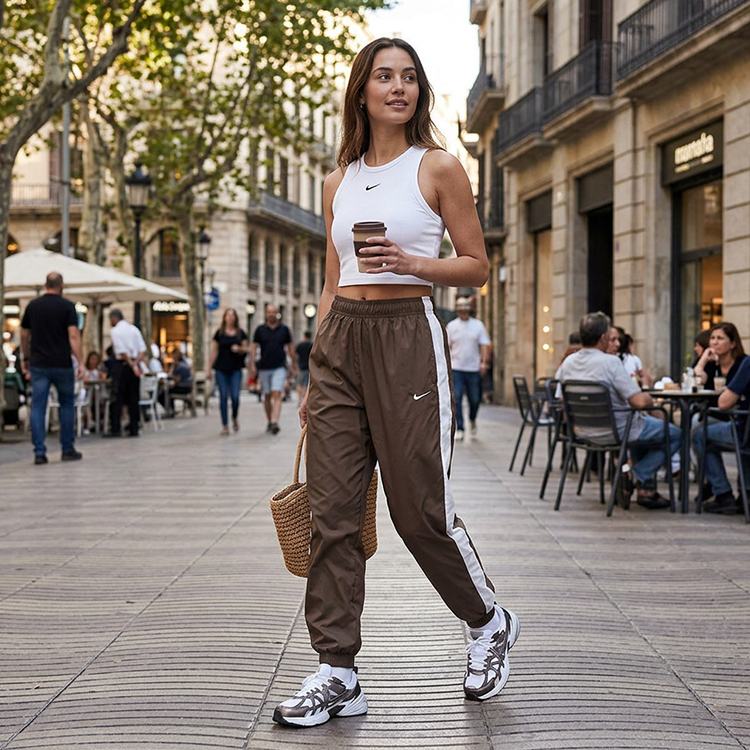 Брюки Nike W NSW OTG UV ESSNTL WVN MR JG XL Коричневый Женский photo 7