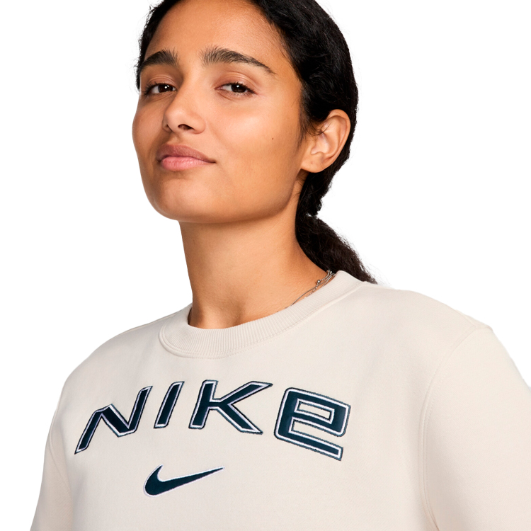 Толстовка Nike W NSW PHNX FLC STD LOGO CREW S Бежевый Женский photo 4