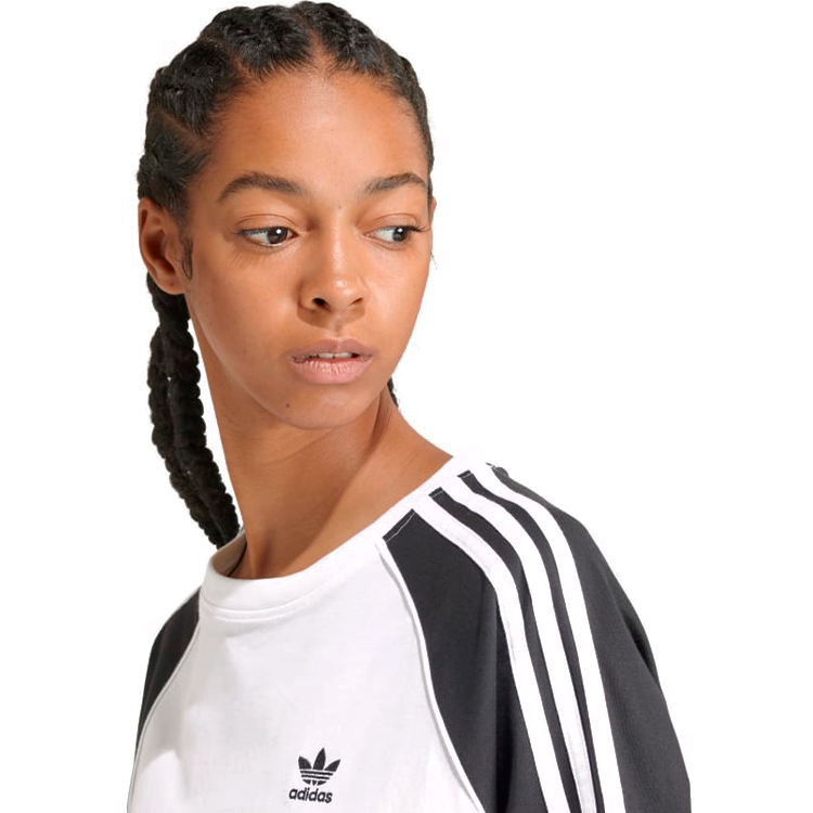 Футболка Adidas BLOCKED TEE OS 2XS Белый/Черный Женский photo 4