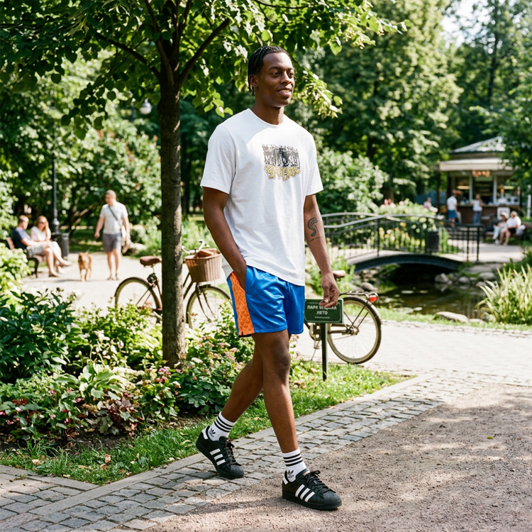 Sorti de bărbați Adidas Q2 MONOGRAM SHO XS Albastru photo 6
