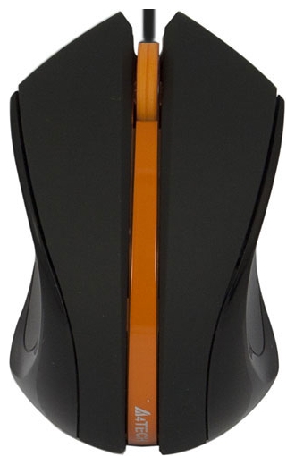 Mouse A4Tech Q33104 Negru orange / Optic / Negru orange photo 1