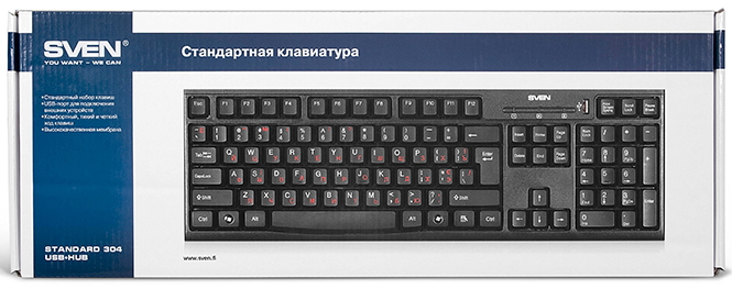 Tastatura cu fir Sven Standard 304 USB+HUB  photo 4