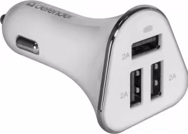 Зарядное устройство авто. для телефона Defender UCA-04 3xUSB, 5V/6A