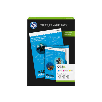 HP 953XL Office Value Pack-75 sht/A4/210 x 297 mm + 953XL C/M/Y photo 1