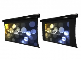 Elite Screens 119"(1:1) 214x214cm VMAX2 Series Electric Screen with IR/Low Voltage 3-way wall box, TopDrop 7cm, White thumbnav 1