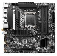 MSI PRO B660M-A WIFI DDR4, Socket 1700, Intel® B660 (12th Gen CPU), CPU graphics, 2xHDMI, 2xDP, Dual 4xDDR4-4800, 2xPCIe X16 4.0, 4xSATA3, RAID, 2xM.2 4.0, 1xPCIe X1, ALC897 HDA 7.1, 1x2.5GbE LAN, WiFi6/BT, 1xUSB-C 3.2, 2xUSB3.2Gen2, 2xUSB3.2, RGB Led, m thumbnav 1