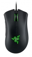 RAZER Mouse DeathAdder Essential (2021) Wired Gaming Mouse with Optical Switches, 5 programmable buttons, 6400 dpi, 220 ips, Single-Color Green Lighting