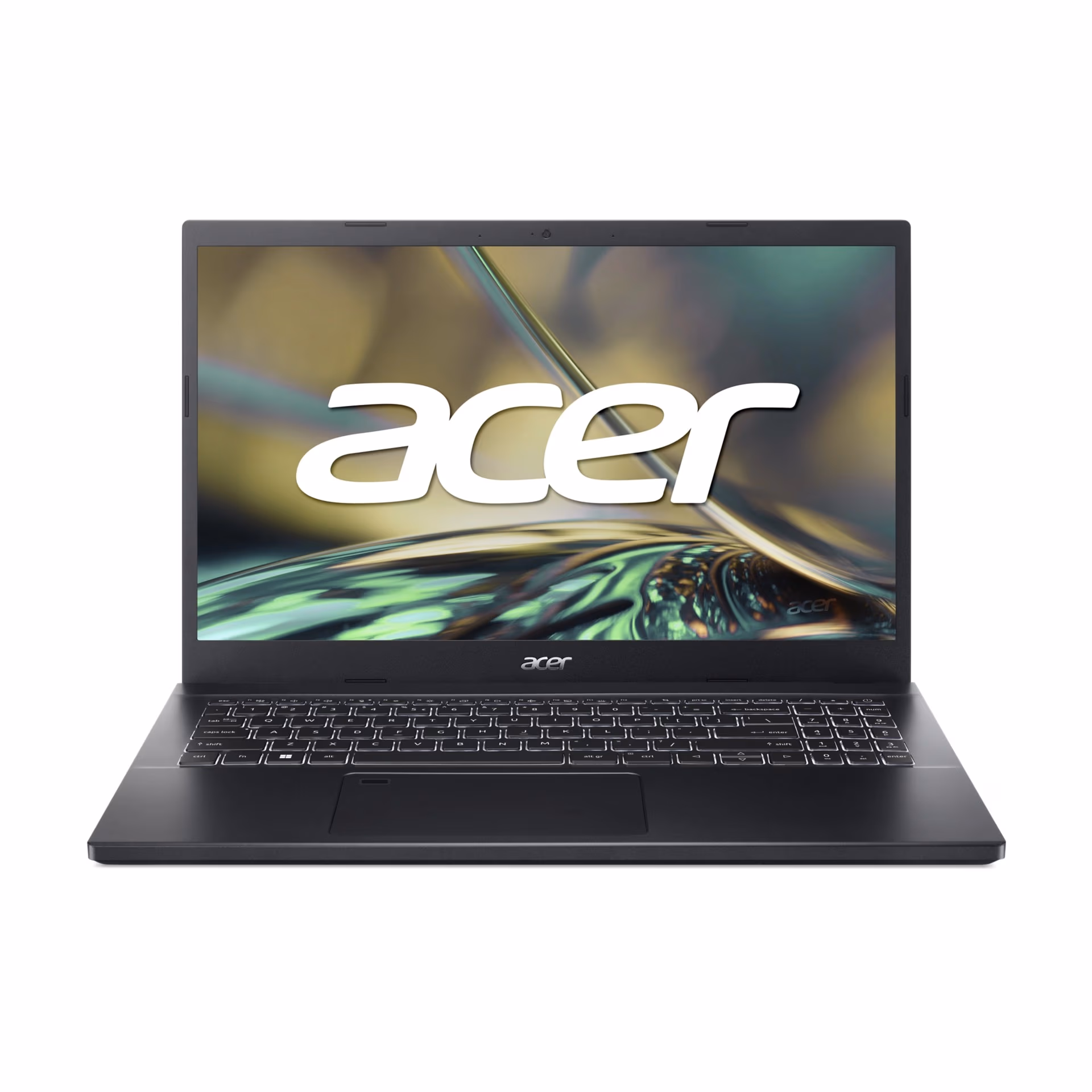 ACER Aspire A715-51G Charcoal Black (NH.QHUEU.009) 15.6" FHD IPS (Intel Core i7-1260P 12xCore 3.4-4.7GHz, 16GB (2x8) DDR4 RAM, 512GB PCIe NVMe SSD, GeForce RTX 3050Ti 4GB GDDR6, WiFi6E-AX/BT5.2, FPR, 3cell, HD Webcam, Backlit KB, EN/RU/UA, no OS, 2.1kg) 
