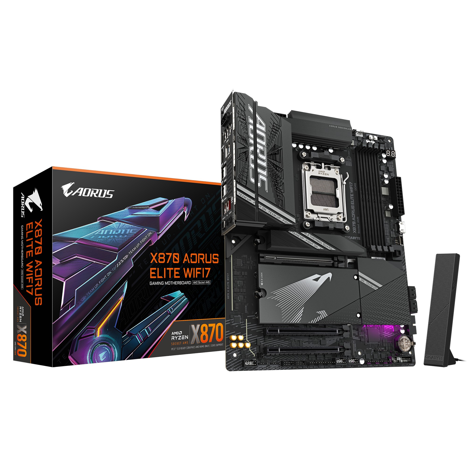 Материнская плата GIGABYTE X870 AORUS ELITE WIFI7/ AM5 / AMD X870 / DDR5 / ATX photo 1