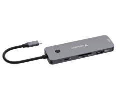 Многопортовый Адаптер 8-in-1 Verbatim CMH-08/ USB-С/ USB-A / HDMI/ SD/ microSD thumbnav 1
