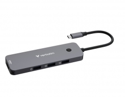 Многопортовый Адаптер 8-in-1 Verbatim CMH-08/ USB-С/ USB-A / HDMI/ SD/ microSD thumbnav 2