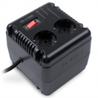 SVEN VR-V1000, 500W, Automatic Voltage Regulator, 2x Schuko outlets+1x ІЕС 320, Input voltage: 184-285V, Output voltage: 230V ± 10%, diod indicators on the front panel, plastic body, Black thumbnav 2