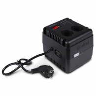 SVEN VR-V1000, 500W, Automatic Voltage Regulator, 2x Schuko outlets+1x ІЕС 320, Input voltage: 184-285V, Output voltage: 230V ± 10%, diod indicators on the front panel, plastic body, Black thumbnav 5