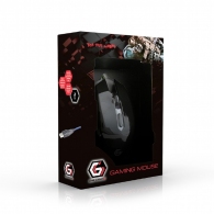 Gembird MUSG-001-G, Gaming Optical Mouse, 2400dpi adjustable, 6 buttons,  Illuminated scroll wheel, logo and side accents; Non-slip rubberized ergonomic design, Practical tangle free nylon mesh cable, USB, Black-Green thumbnav 3