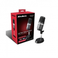 AverMedia USB Microphone - AM310: Uni-directional condenser microphone, Polar pattern: Cardioid, Sample/Bit rate: 48KHz/16bit, Sensitivity: -60 ± 5 dB, Frequency response: 20Hz ~ 20kHz, USB 2.0 Plug&Play thumbnav 5