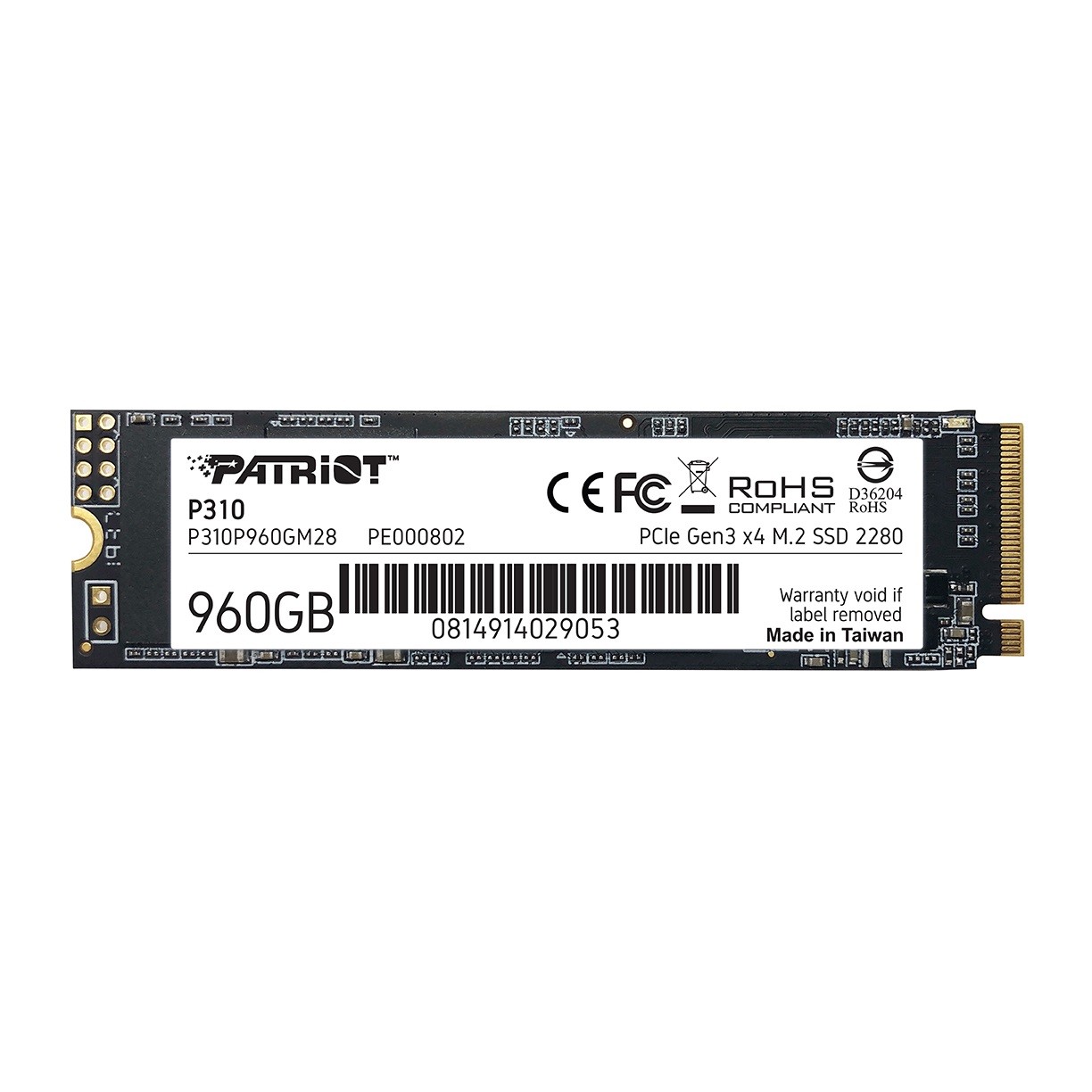 M.2 NVMe SSD Patriot P310 960GB photo 1