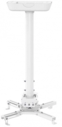Sunne PRO300M2 Ceiling/ Bevel Projector Bracket, Mounting Range 130 – 470 mm, Adjustable Length 600 – 900mm, Tilt/Swivel -8°~+8°, 360° Rotate, max 35kg, Integrated cable management, Universal mounting pattern up to 450mm width, White