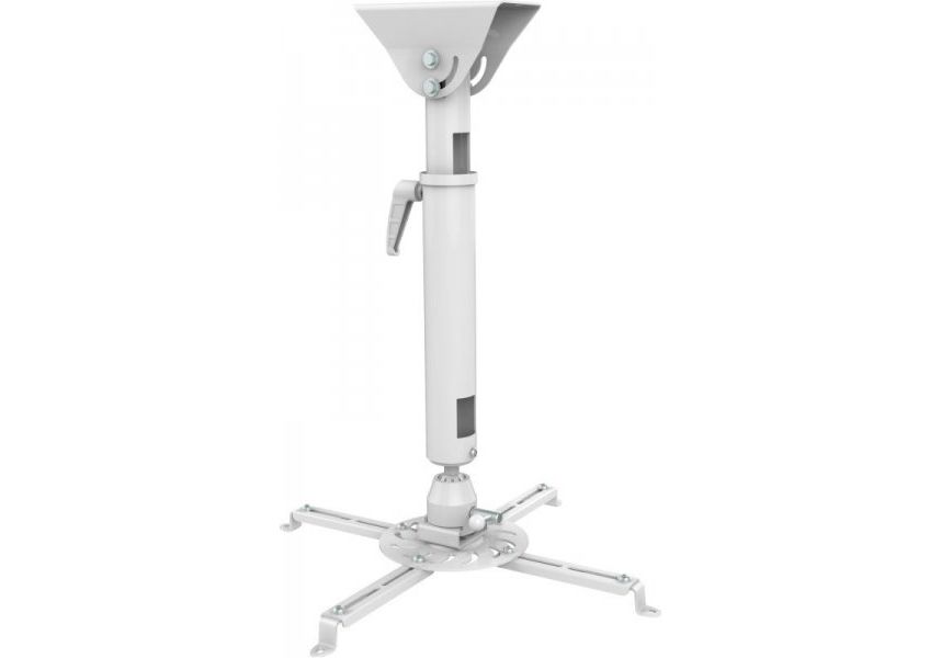Sunne PRO300M2 Ceiling/ Bevel Projector Bracket, Mounting Range 130 – 470 mm, Adjustable Length 600 – 900mm, Tilt/Swivel -8°~+8°, 360° Rotate, max 35kg, Integrated cable management, Universal mounting pattern up to 450mm width, White photo 2