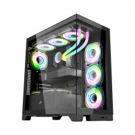 Carcasa Gaming 1STPLAYER Mi8 / no PSU / Side-Window / 7x120mm / ATX / Black thumbnav 1