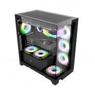 Carcasa Gaming 1STPLAYER Mi8 / no PSU / Side-Window / 7x120mm / ATX / Black thumbnav 2