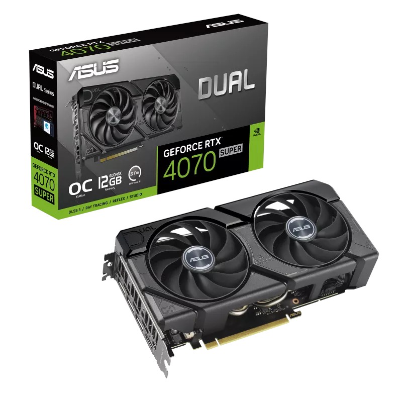 Placa video ASUS Dual GeForce RTX 4070 SUPER EVO OC Edition/ 12GB / GDDR6X / 192bit photo 1