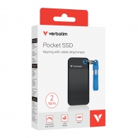 M.2 Внешний SSD Verbatim Pocket / 2TB / USB 3.2 Gen 2 / Black/Blue thumbnav 3