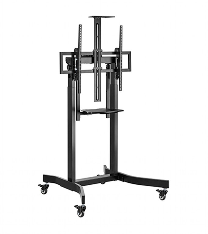 Suport de podea TV reglabil pe inaltime motorizat cu roti pivotante Gembird TVS-100T-01 / 55” - 100” photo 1