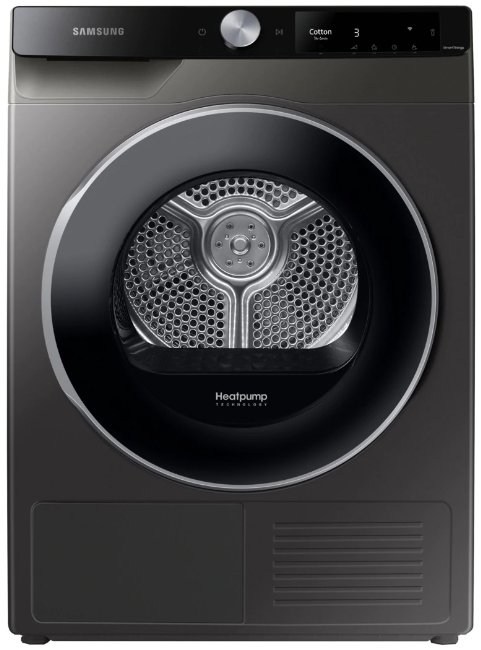 Сушильная машина с тепловым насосом Samsung DV90T6240LX / 9 кг / A+++ / Чёрный photo 1