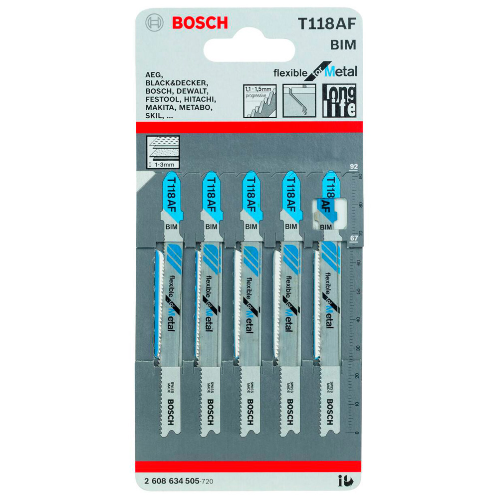 Набор пилок для лобзика Bosch 2608634505 photo 2